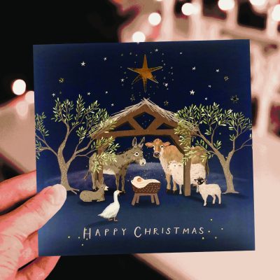 Animals at the Crib Christmas Card - 10 Pack