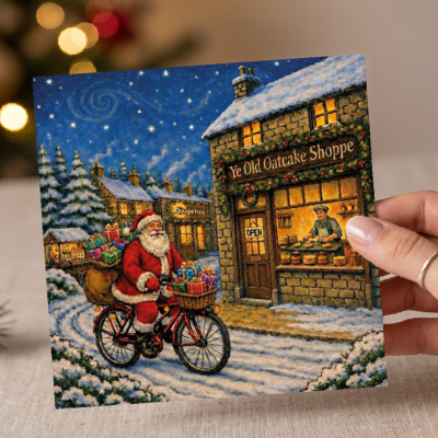 Santa, Please Stop Here! Christmas Cards - 10 Pack