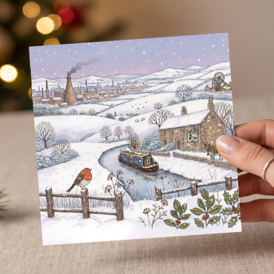 Snowy Staffordshire Christmas Cards - 10 Pack